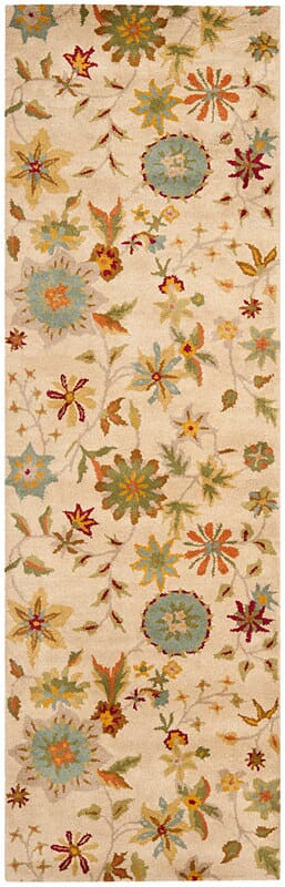 Safavieh Soho Soh702A Ivory / Sage Floral / Country Area Rug