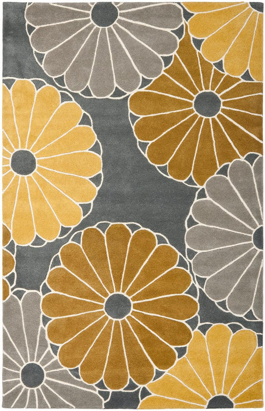 Safavieh Soho Soh705A Grey / Yellow Floral / Country Area Rug