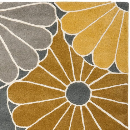 Safavieh Soho Soh705A Grey / Yellow Floral / Country Area Rug