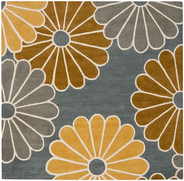 Safavieh Soho Soh705A Grey / Yellow Floral / Country Area Rug