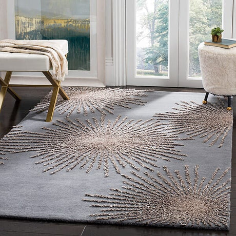 Safavieh Soho Soh712E Dark Grey / Silver Rugs.