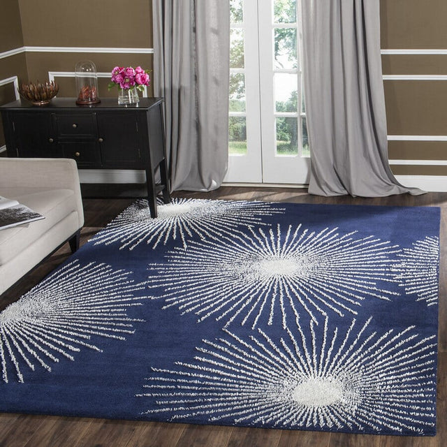 Safavieh Soho Soh712M Dark Blue / Ivory Rugs.