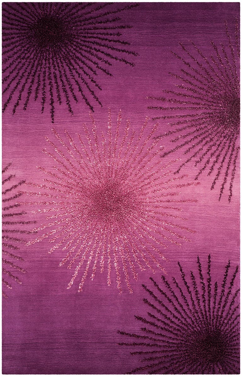 Safavieh Soho Soh712Q Purple Geometric Area Rug