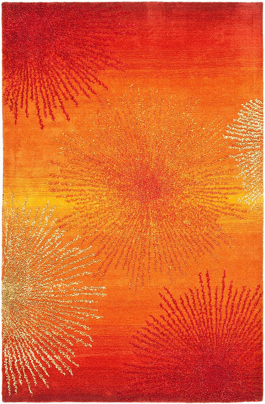 Safavieh Soho Soh712R Rust / Multi Geometric Area Rug