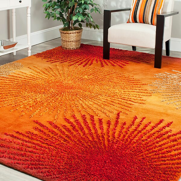 Safavieh Soho Soh712R Rust / Multi Geometric Area Rug