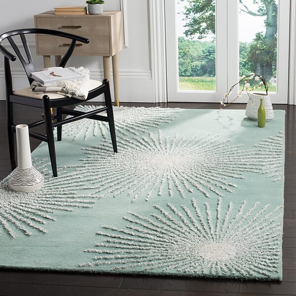 Safavieh Soho Soh712T Light Teal / Multi Geometric Area Rug