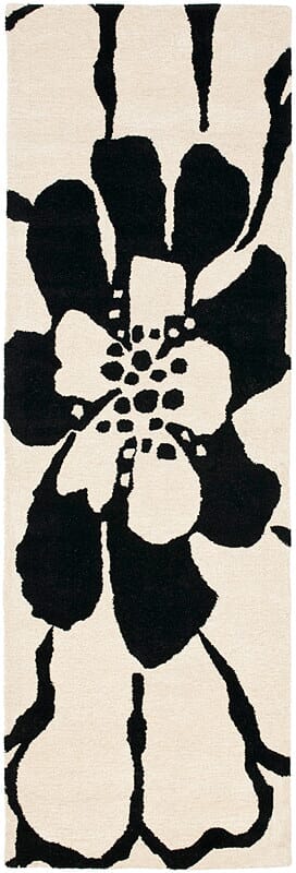 Safavieh Soho Soh730A Black / White Floral / Country Area Rug