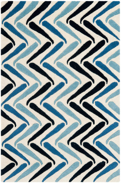 Safavieh Soho Soh731A Ivory / Blue Chevron Area Rug