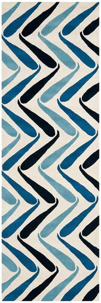 Safavieh Soho Soh731A Ivory / Blue Chevron Area Rug