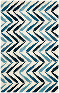 Safavieh Soho Soh731A Ivory / Blue Chevron Area Rug