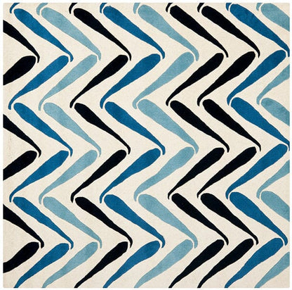 Safavieh Soho Soh731A Ivory / Blue Chevron Area Rug