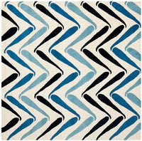 Safavieh Soho Soh731A Ivory / Blue Chevron Area Rug