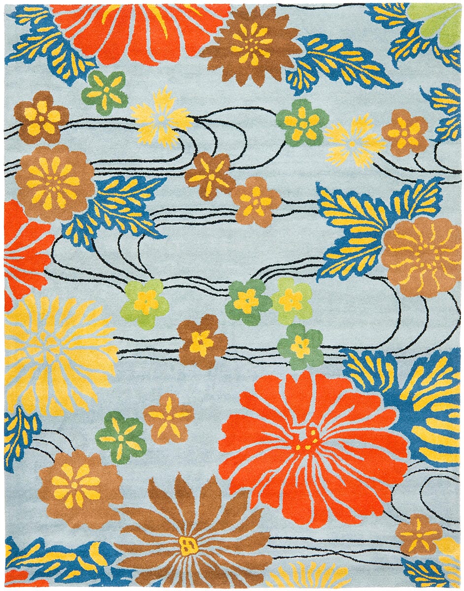 Safavieh Soho Soh738B Blue / Multi Floral / Country Area Rug