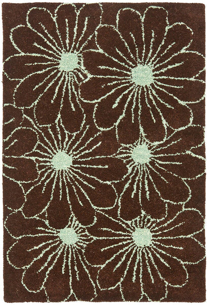 Safavieh Soho Soh768C Brown / Teal Floral / Country Area Rug