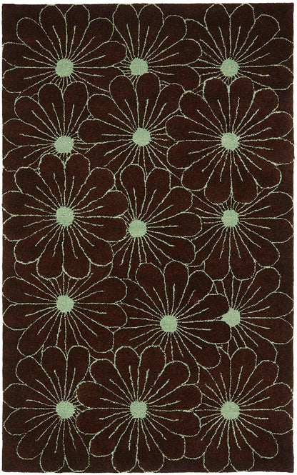 Safavieh Soho Soh768C Brown / Teal Floral / Country Area Rug