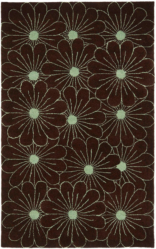 Safavieh Soho Soh768C Brown / Teal Floral / Country Area Rug