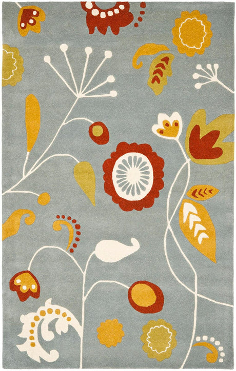Safavieh Soho Soh772A Light Blue / Multi Rugs.