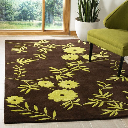 Safavieh Soho Soh774A Brown / Green Floral / Country Area Rug