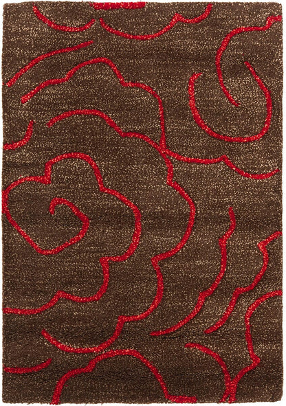 Safavieh Soho Soh812D Chocolate / Red Floral / Country Area Rug