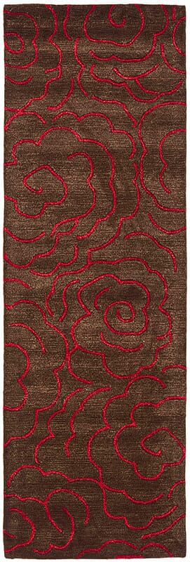 Safavieh Soho Soh812D Chocolate / Red Floral / Country Area Rug