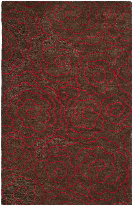 Safavieh Soho soh812d Chocolate / Red Rugs.