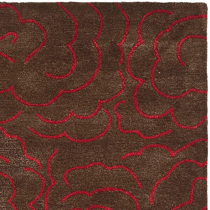 Safavieh Soho Soh812D Chocolate / Red Floral / Country Area Rug