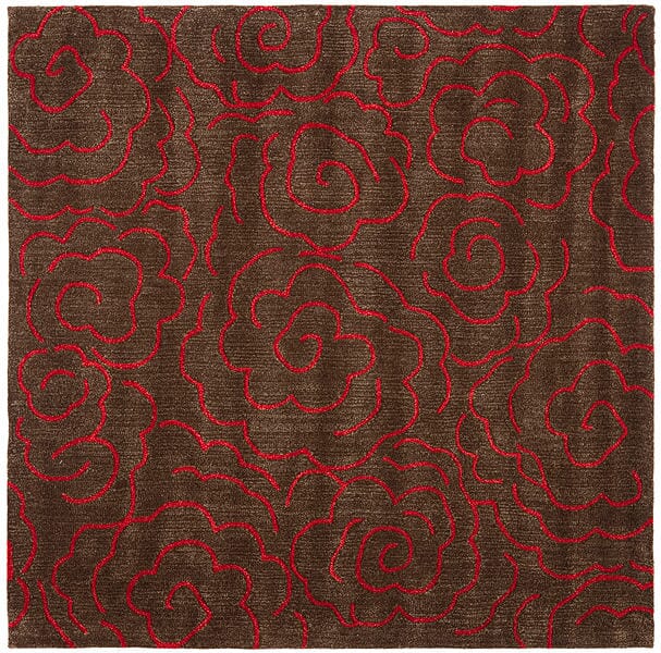 Safavieh Soho Soh812D Chocolate / Red Floral / Country Area Rug