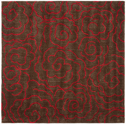 Safavieh Soho Soh812D Chocolate / Red Floral / Country Area Rug