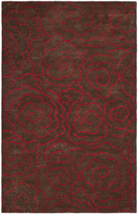Safavieh Soho Soh812D Chocolate / Red Floral / Country Area Rug