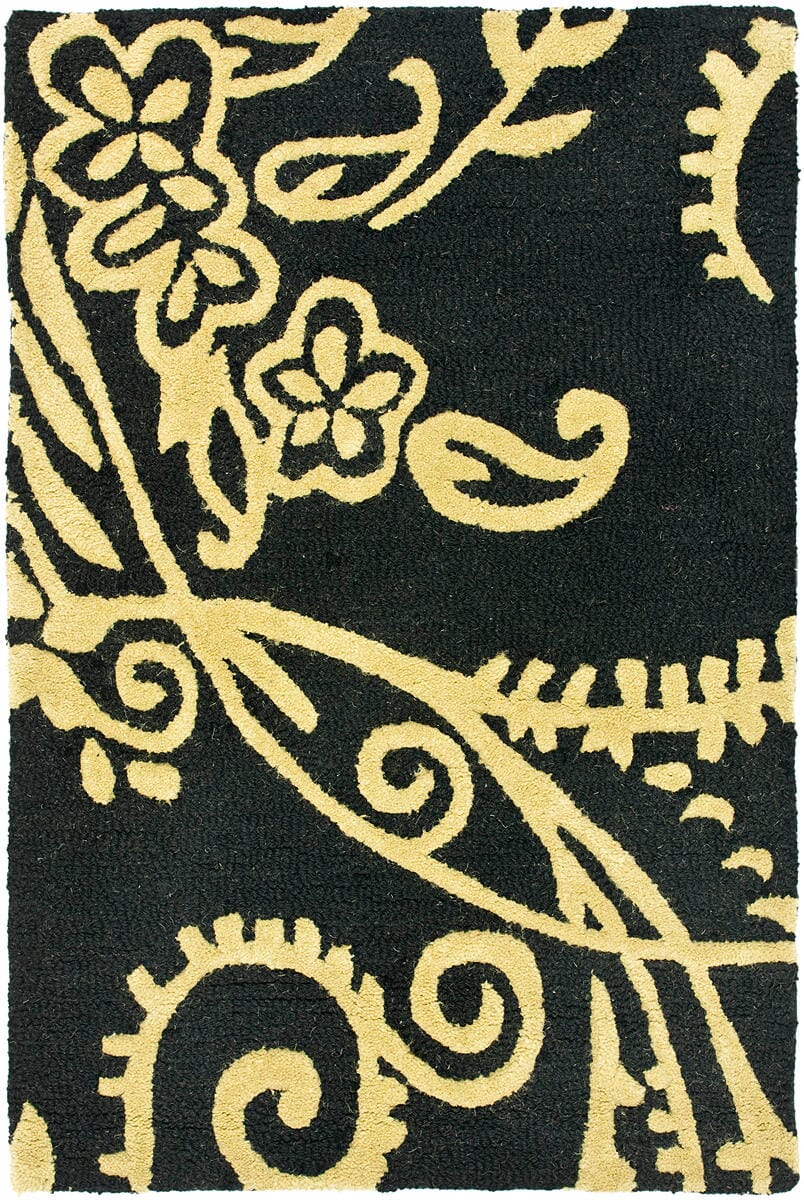 Safavieh Soho Soh832A Black / Green Floral / Country Area Rug