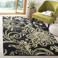 Safavieh Soho Soh832A Black / Green Floral / Country Area Rug