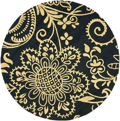 Safavieh Soho Soh832A Black / Green Floral / Country Area Rug