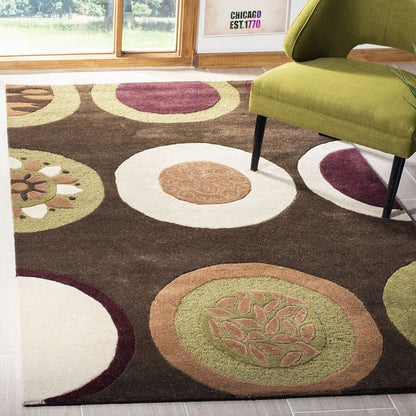 Safavieh Soho Soh835A Brown / Multi Geometric Area Rug