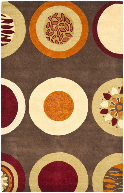 Safavieh Soho Soh835A Brown / Multi Geometric Area Rug