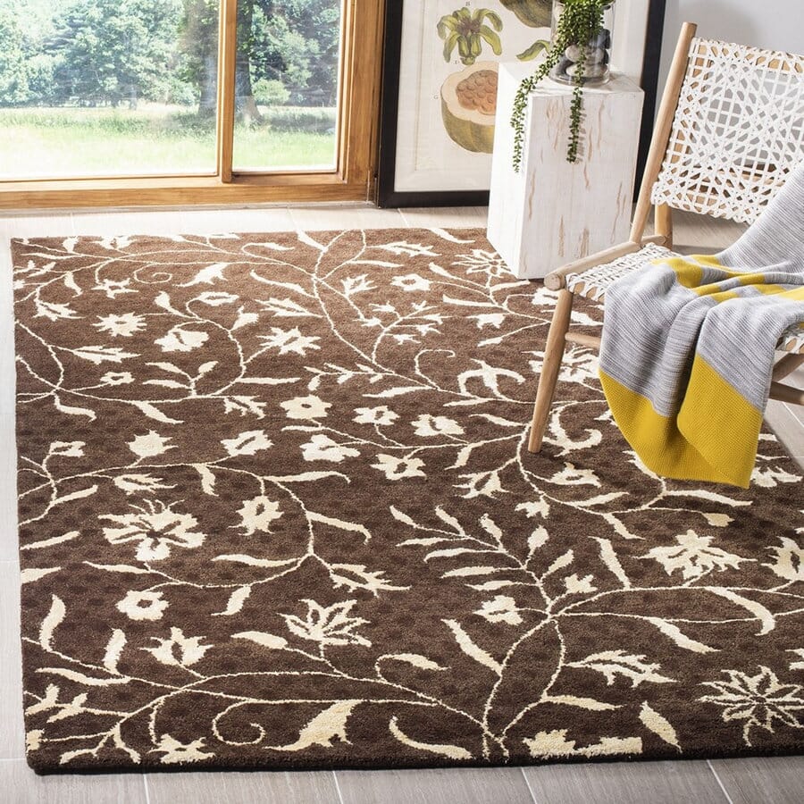 Safavieh Soho Soh843A Brown / Ivory Floral / Country Area Rug