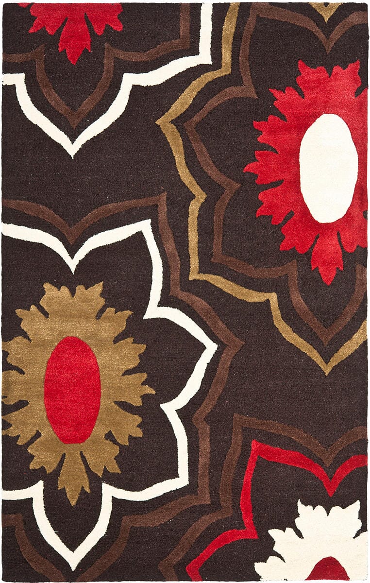 Safavieh Soho Soh857A Brown / Multi Floral / Country Area Rug
