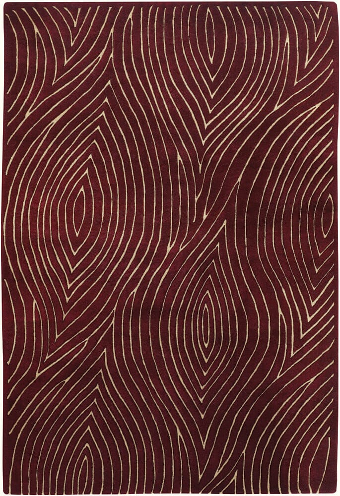 Chandra Solas sol12200 Burgundy Geometric Area Rug