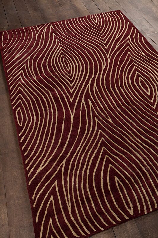 Chandra Solas sol12200 Burgundy Geometric Area Rug