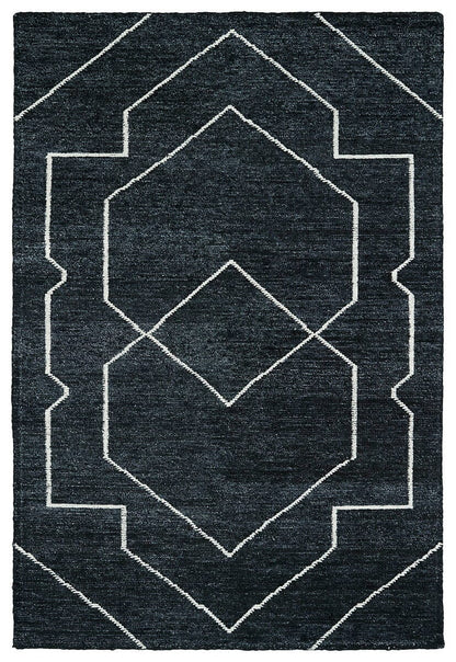 Kaleen Solitaire Sol01 Charcoal (38) Geometric Area Rug