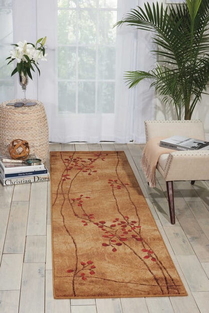 Nourison Somerset st74 Latte Floral / Country Area Rug