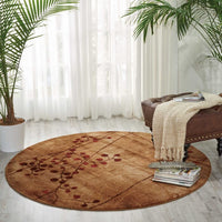 Nourison Somerset st74 Latte Floral / Country Area Rug