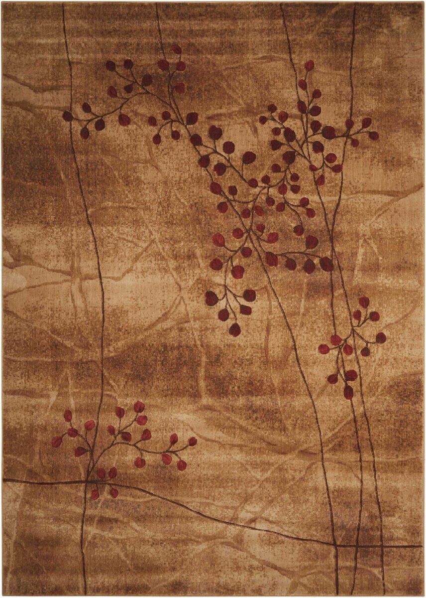 Nourison Somerset st74 Latte Floral / Country Area Rug