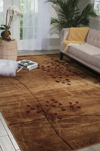 Nourison Somerset st74 Latte Floral / Country Area Rug