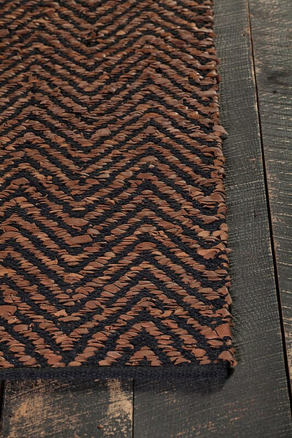 Chandra Sora Sor40201 Brown / Black Chevron Area Rug