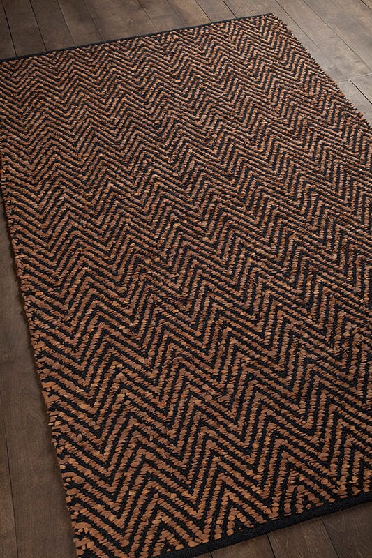 Chandra Sora Sor40201 Brown / Black Chevron Area Rug