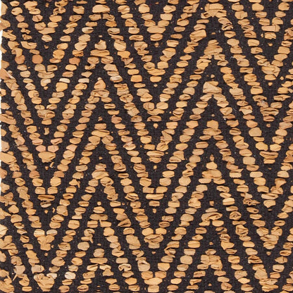 Chandra Sora Sor40202 Gold / Black Chevron Area Rug