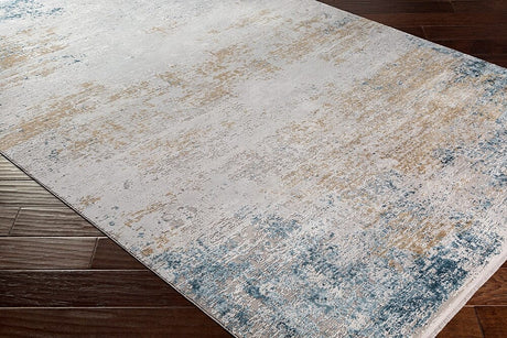 Surya Solar Sor-2301 Sky Blue, Dark Blue, Bright Yellow Rugs.