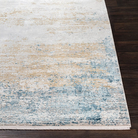 Surya Solar Sor-2301 Sky Blue, Dark Blue, Bright Yellow Rugs.