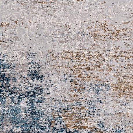 Surya Solar Sor-2301 Sky Blue, Dark Blue, Bright Yellow Rugs.