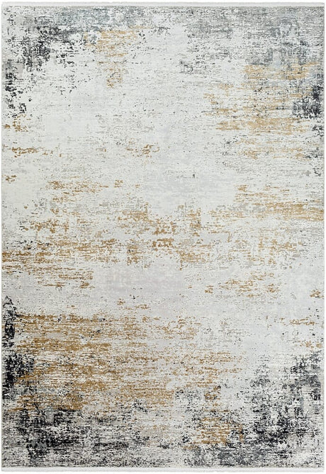 Surya Solar Sor-2302 Medium Gray, Taupe, Bright Yellow Rugs.